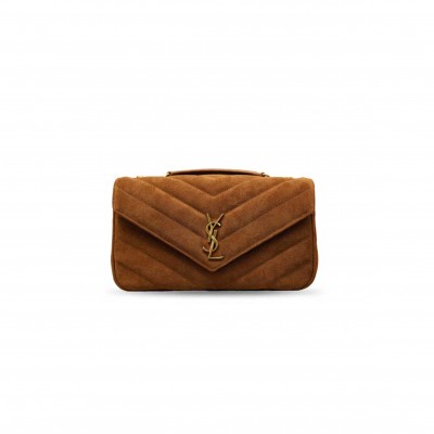 YSL LOULOU MATELASSÉ SUEDE SHOULDER BAG 801439 (29*17*8cm) 
